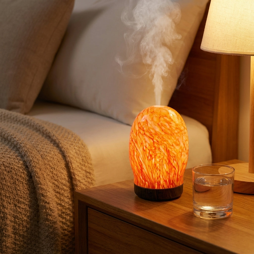Aroma Diffuser aus Glas mit LED-Licht, Farbwechsel und Timer MFunke