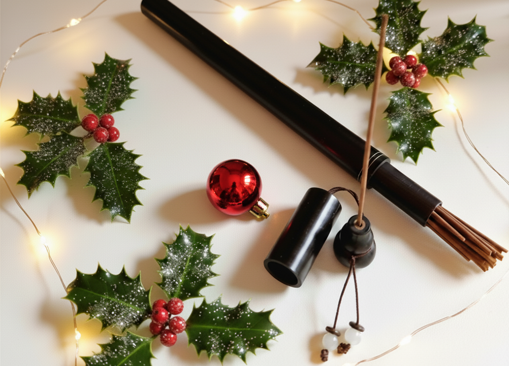 Räucherstäbchenhalter aus Ebenholz MFunke Shop weihnachtlich